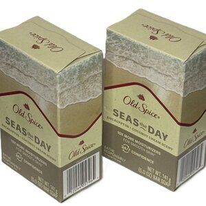 Old Spice Men's Bar Soap Seas The Day with Eucalyptus & Coconut Cream Scent (2x)